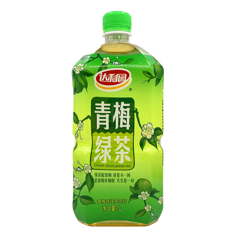饮料达利园青梅绿茶1000mlx8整箱大瓶百香果味新鲜茶饮料