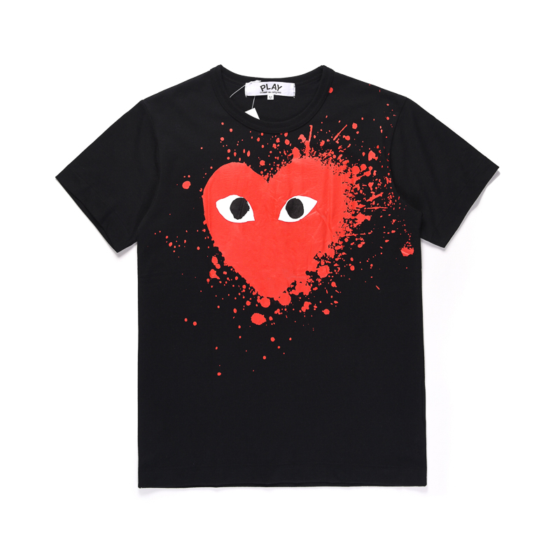 PLAY COMME des GARCONS川久保玲CDG短袖T恤男女情侣款爱心印花夏