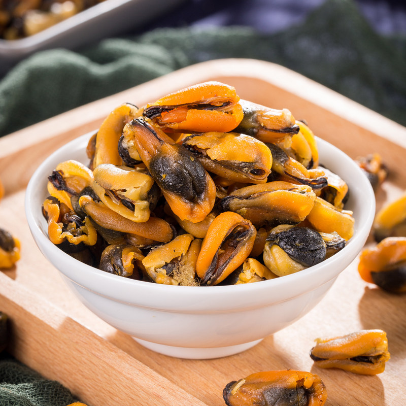 藩篱淡菜海虹贝壳无盐口贝红干海鲜水产干货其它干货