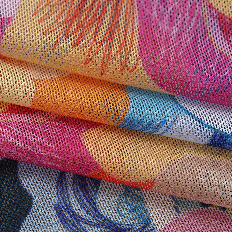 涤氨网 氨纶弹力网眼布 经编弹力布 数码印刷专用底布