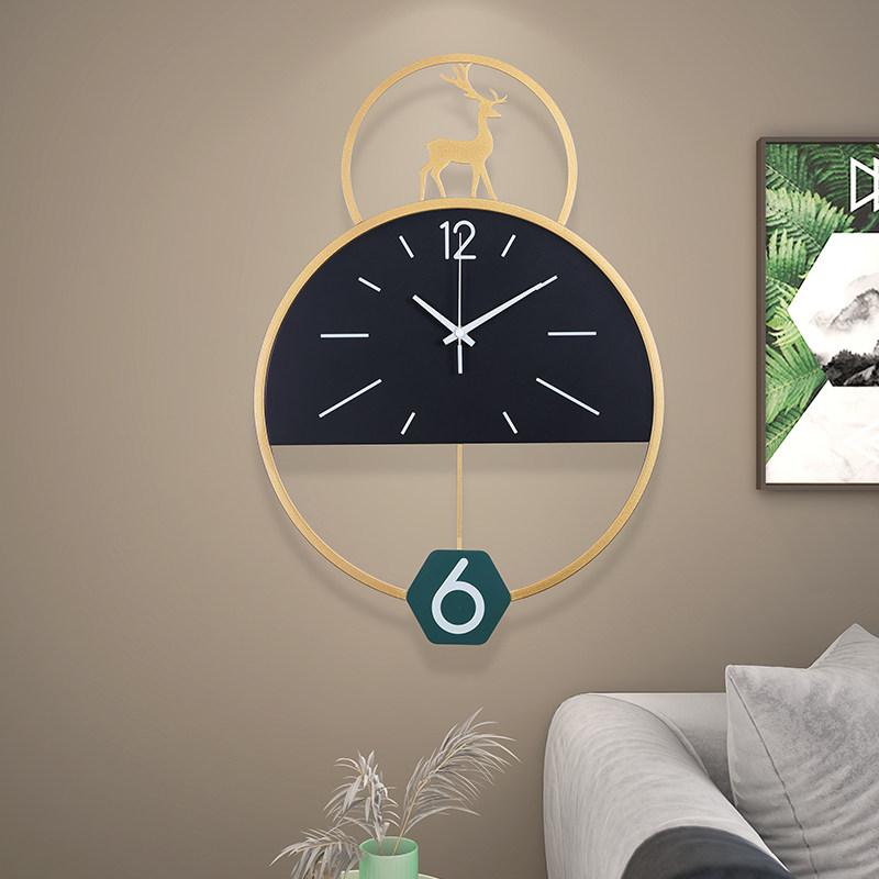 挂墙时钟轻奢客厅时尚家用墙上挂表北欧艺术挂钟