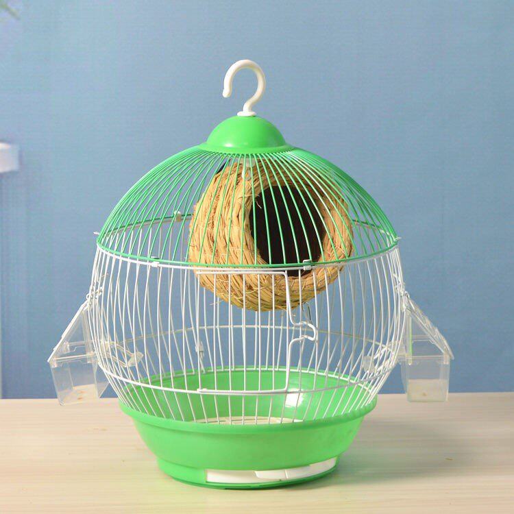 鸟笼圆笼圆虎皮牡丹鹦鹉珍珠文鸟小型美观环保鸟笼