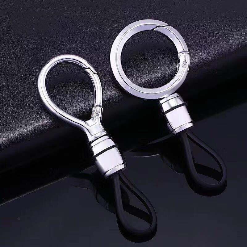 汽车钥匙扣个性简约潮男腰挂钥匙圈环女皮绳创意挂件bv车用钥匙扣