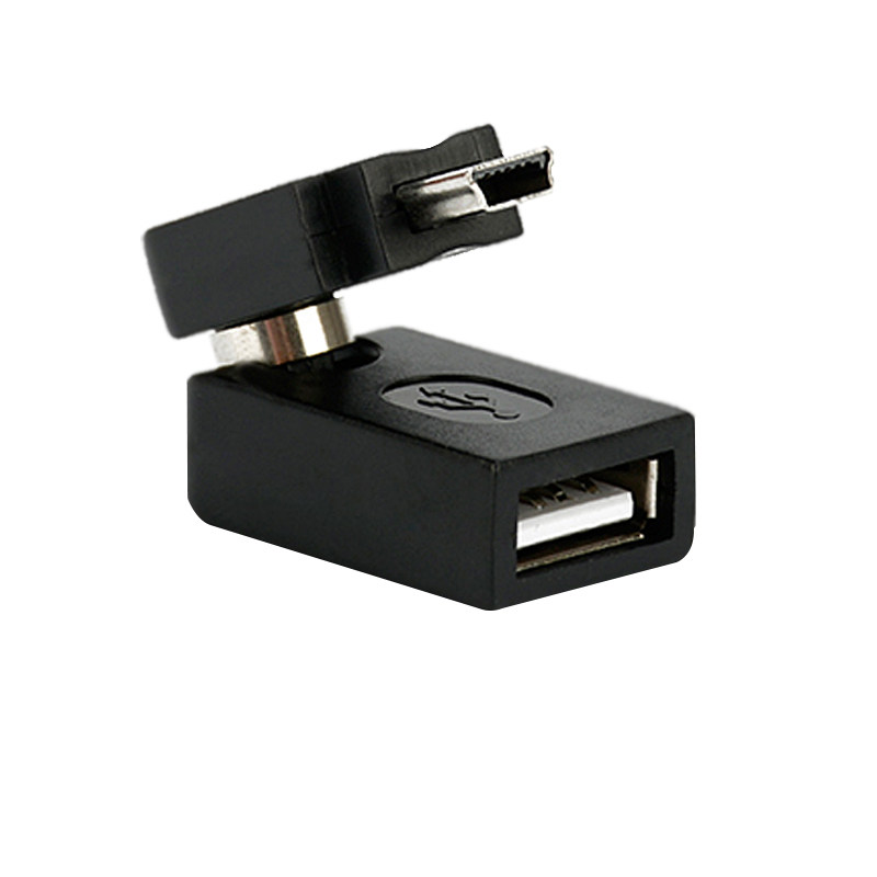 车载360度otg转接头汽车音响连接线mp3转换器miniusb优盘数据线