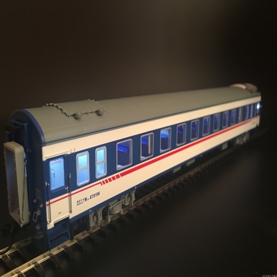 12月新品n27硬卧25g25k尾列宿营ho火车模型