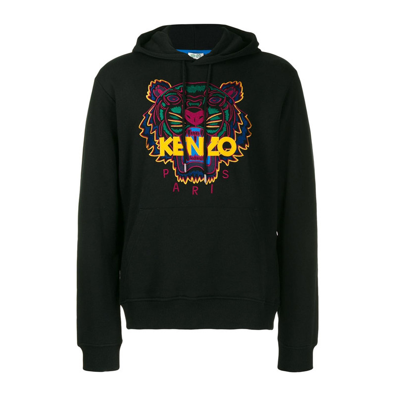 自营kenzo高田贤三男士黑色虎头图案长袖上衣f965sw4154xa99卫衣