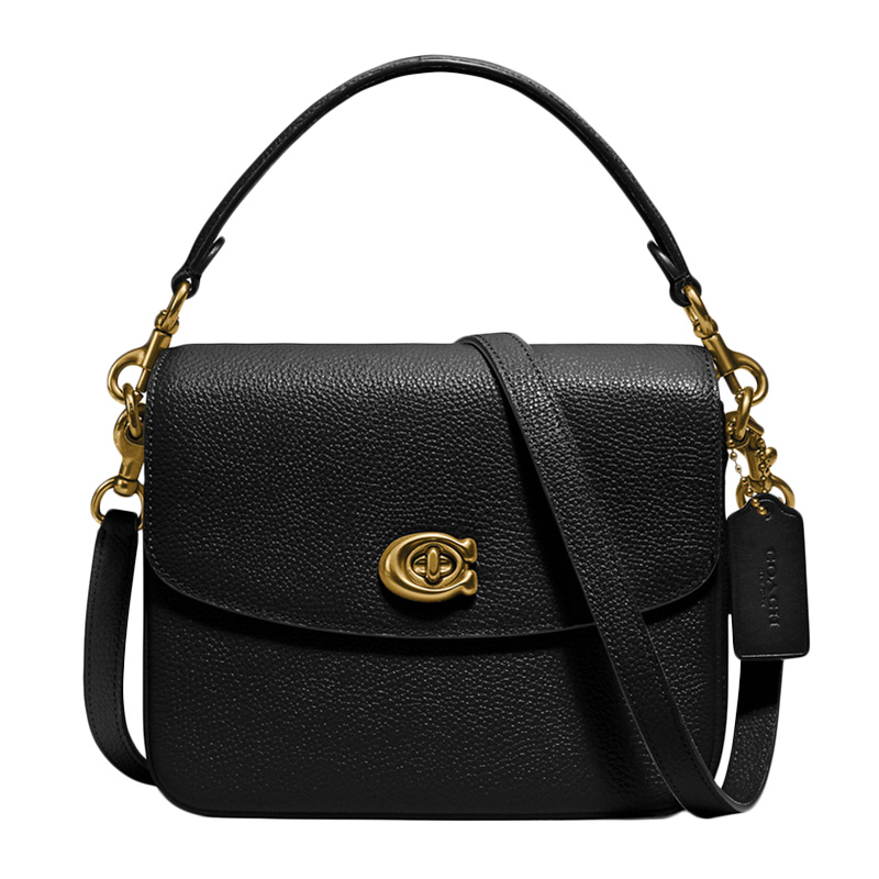 直营coach女士黑色单肩蔻驰奢侈品时尚专柜女包通用款女包