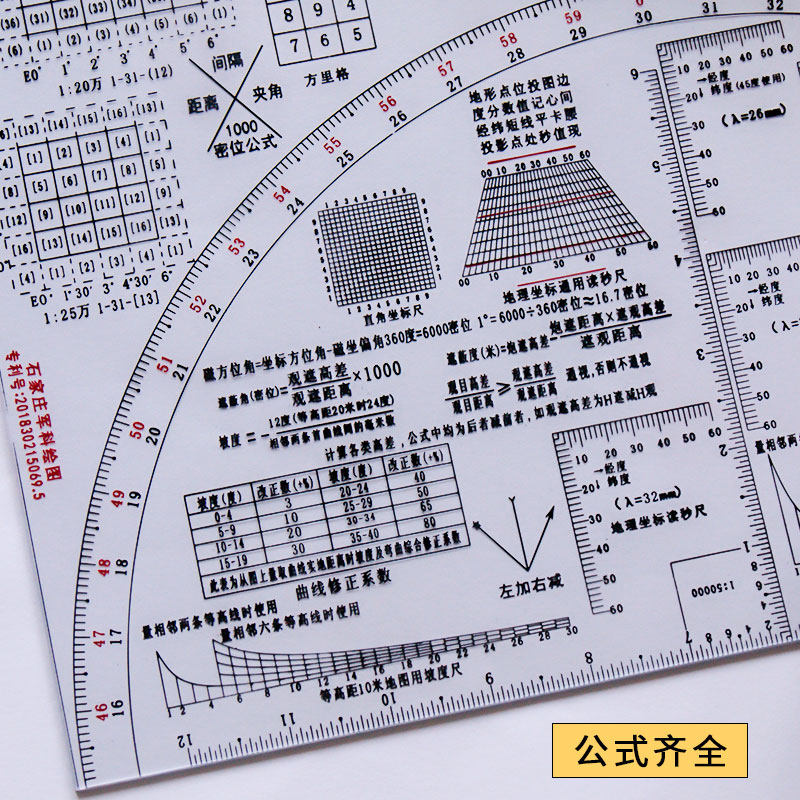 参谋作战指挥刻印地图地形学标图绘画识图用图各类尺