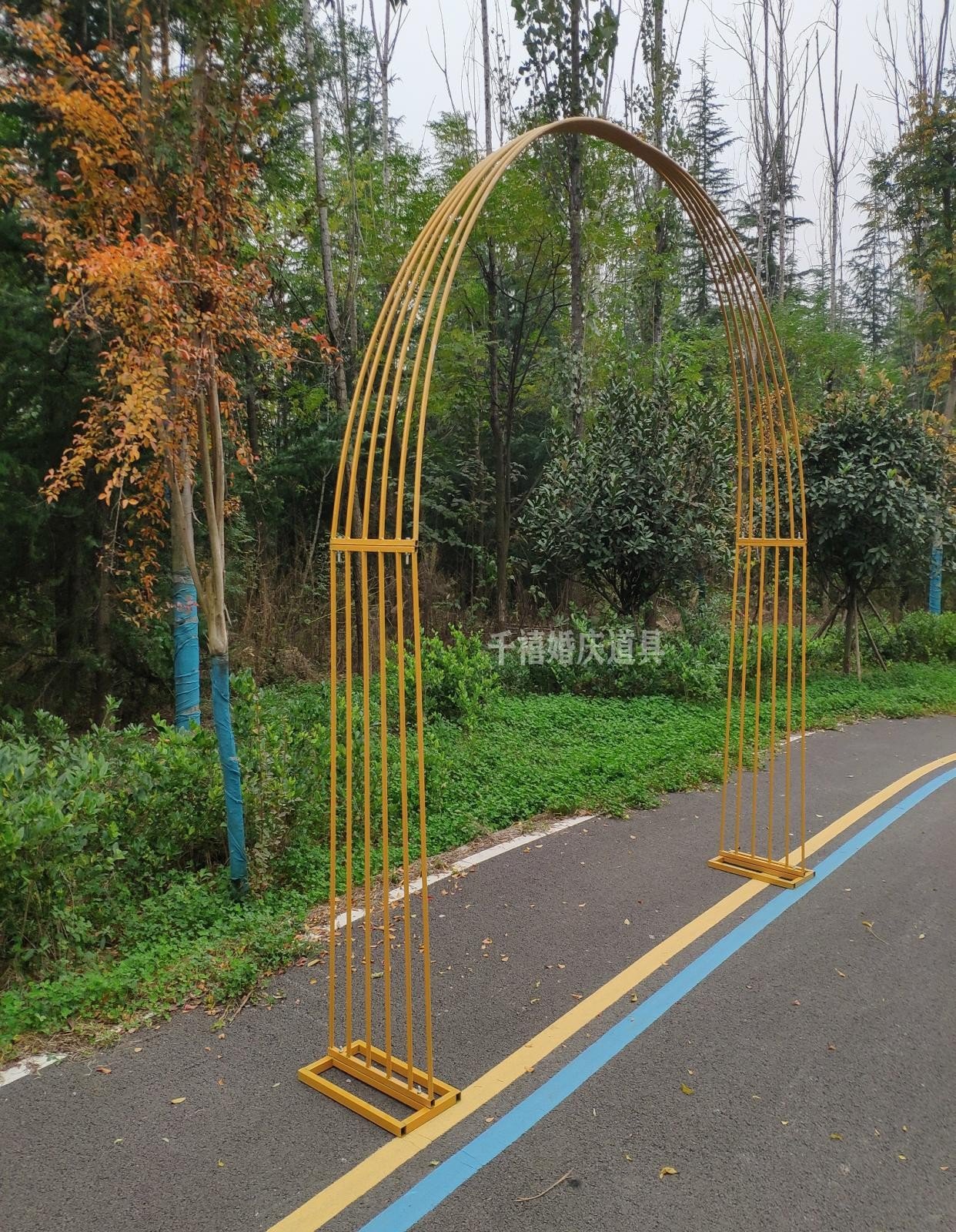 新款婚庆拱门花门架子户外婚礼道具森系栅栏拱门