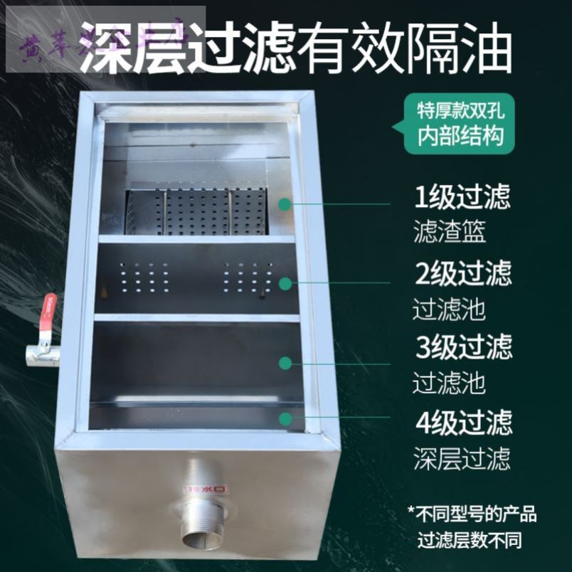2020新品下水道滤油池双孔油水分离器防漏商用油箱过滤排水管新