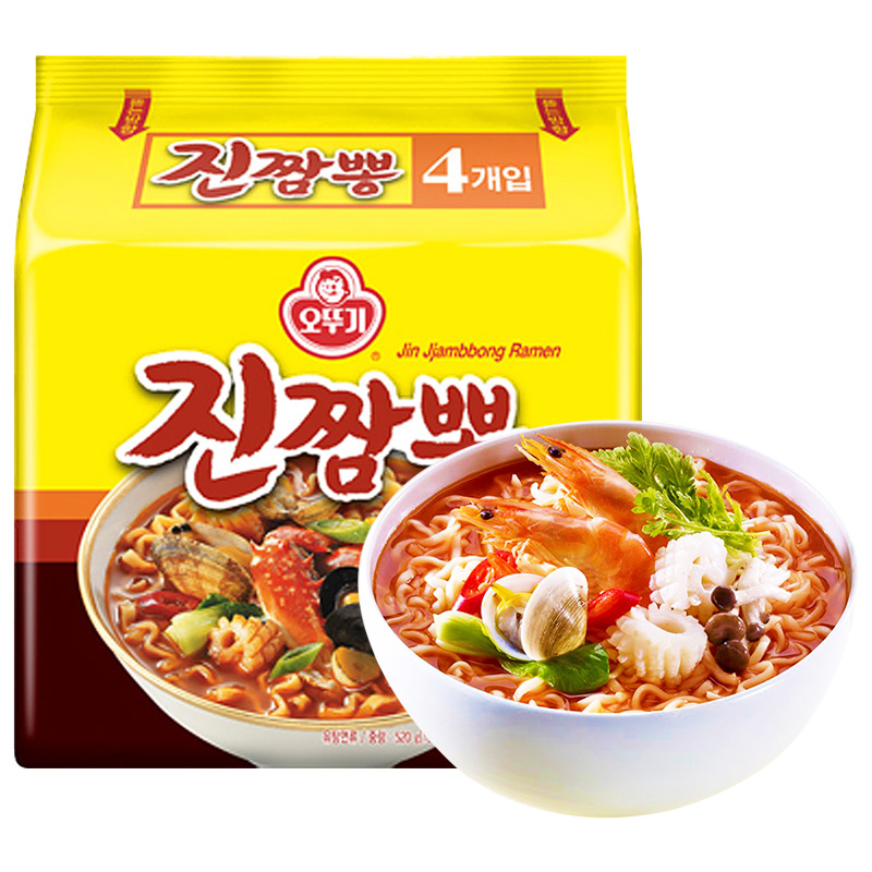 韩国不倒翁真海鲜拉面海鲜面泡面杂烩面网红跑男面进口速食方便面 - 图0
