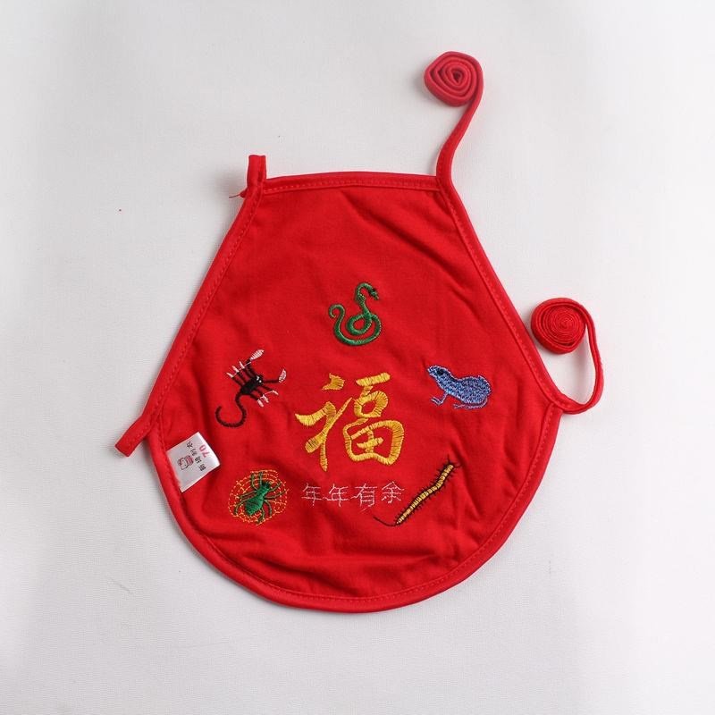 女孩裹肚大红布兜五毒肚兜婴儿男童夏天复古肚兜