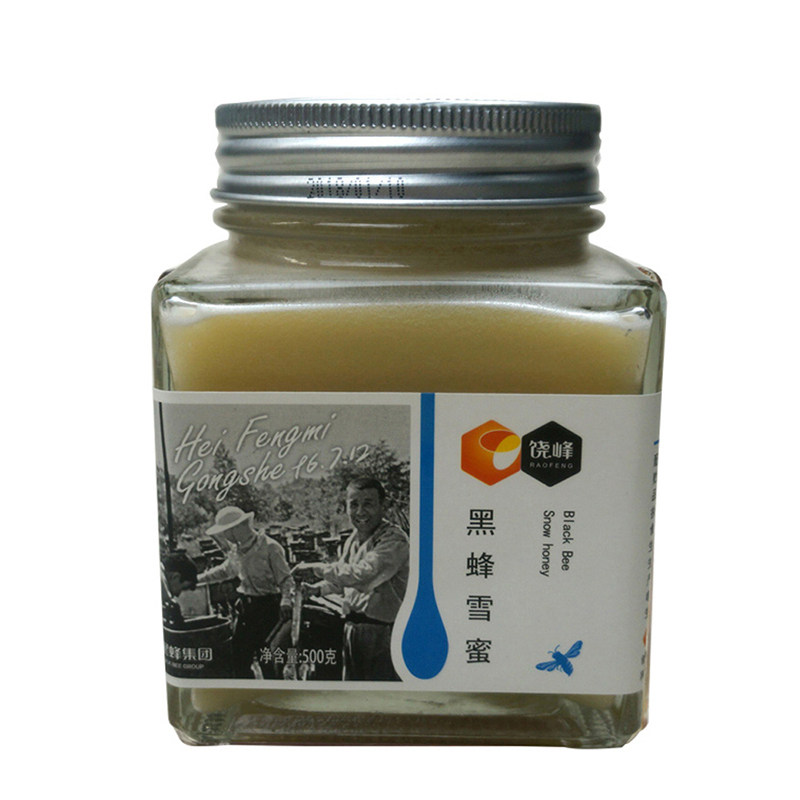 饶峰蜂蜜东北特产黑蜂雪蜜500g