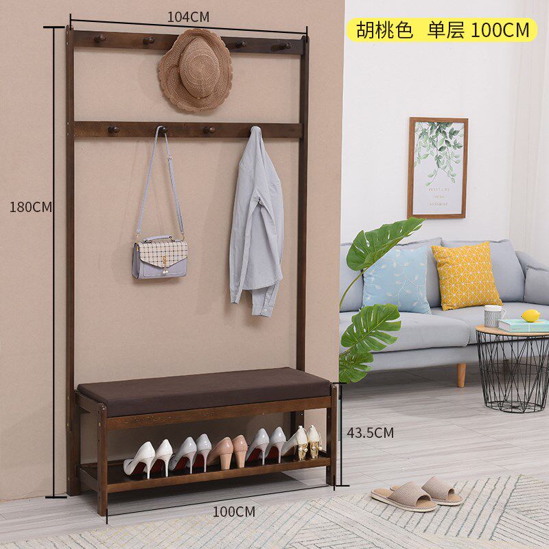 挂衣衣服上面下面鞋带衣架一体鞋柜门厅家用衣帽架