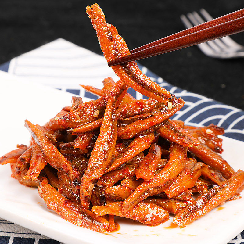 鱼仔出游卤味干即小鱼糖醋麻妃山海香辣60包即食鱼零食