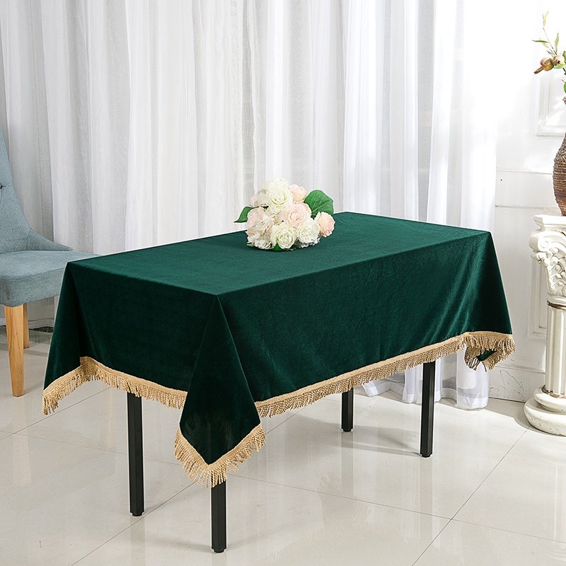 定做会议室简约桌布平铺台布办公桌绒布加厚金丝绒面料地推布