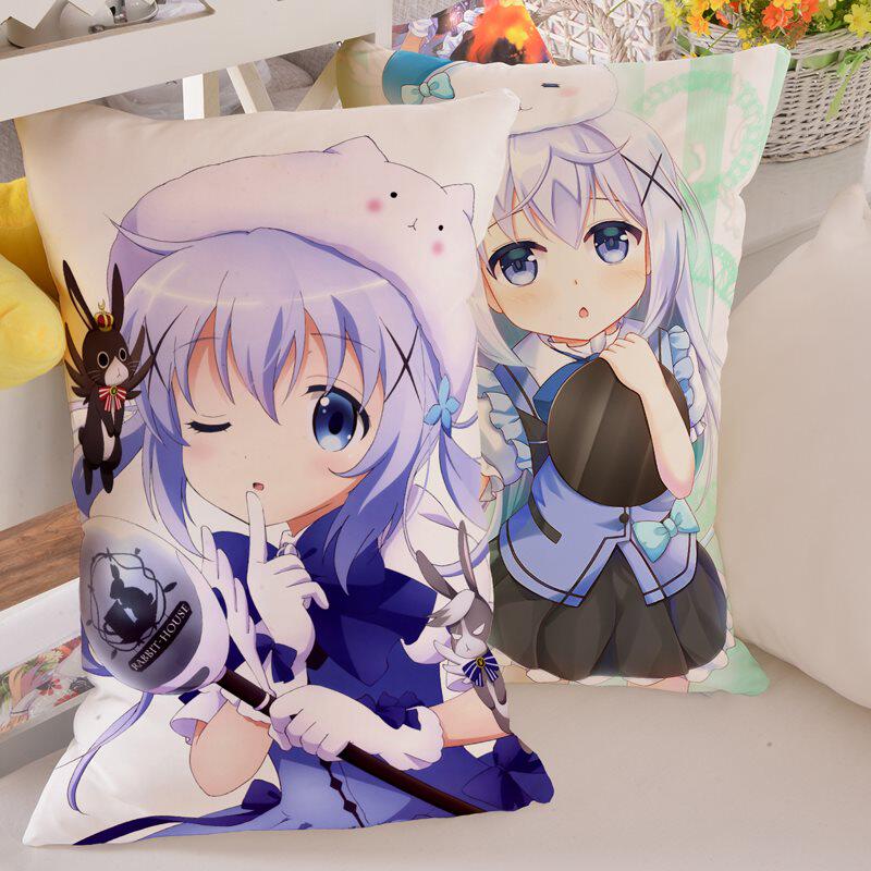 点兔抱枕请问来点兔子香风智乃枕套靠垫枕头动漫毛绒