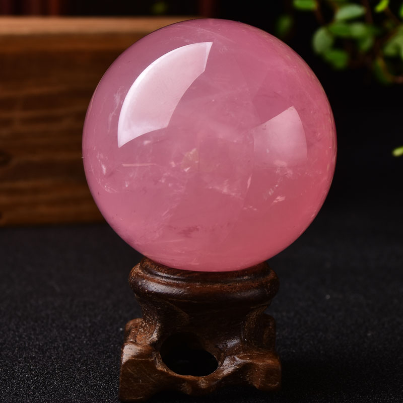 现货齐全一物一图优质天然水晶球摆件风水星光马粉摆件