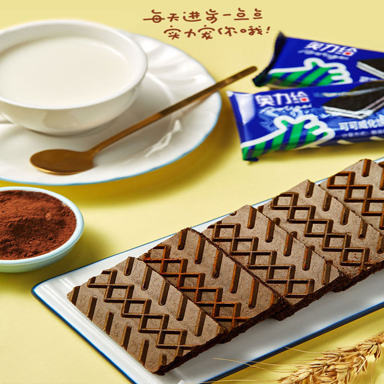 奥力给奥利给可可威化饼干巧克力樱花蜜桃网红零食