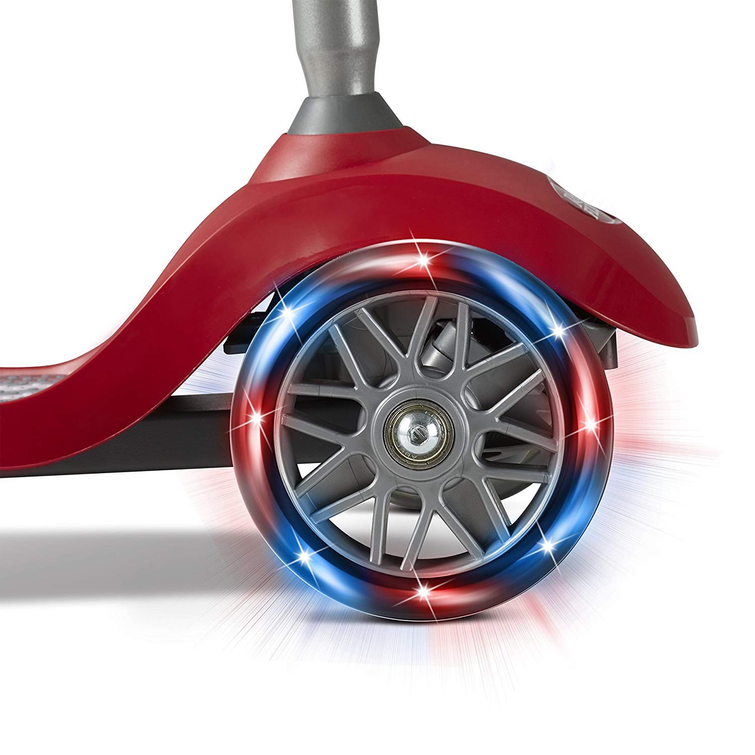 美国radioflyer新款滑翔者闪光重力转向刹车小火火星滑板车