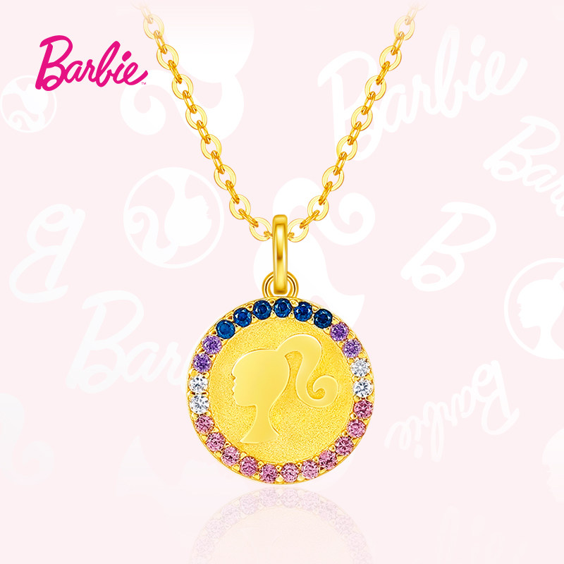 barbie芭比珠宝银女吊坠项链2021年新款高级轻奢项链