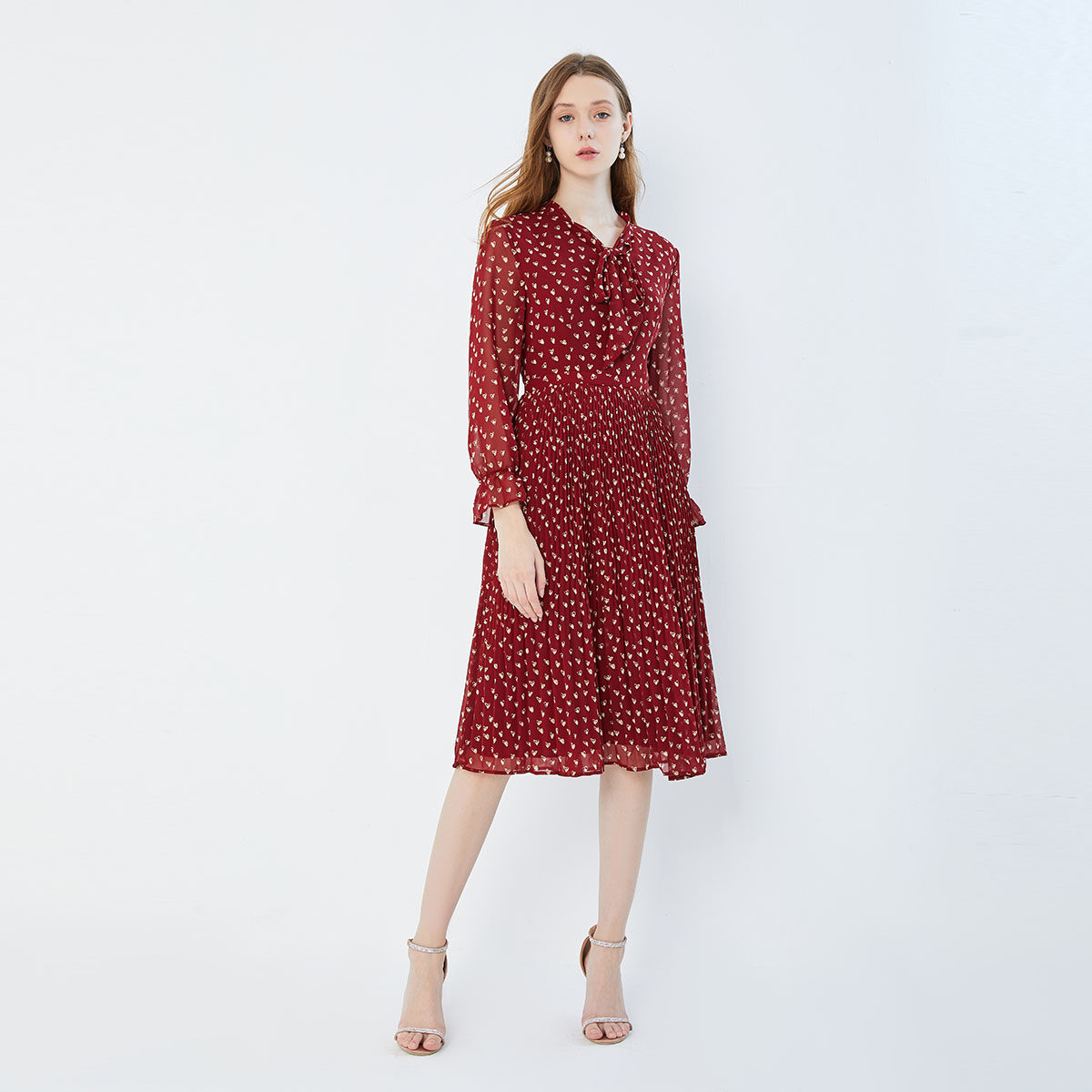 时尚prich夏秋女款尚优雅风高贵气质淑女中长连衣裙