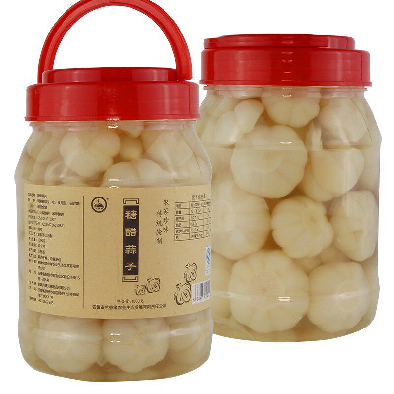 安徽特产农家手工腌制糖醋泡大蒜头咸蒜酱蒜水果罐头