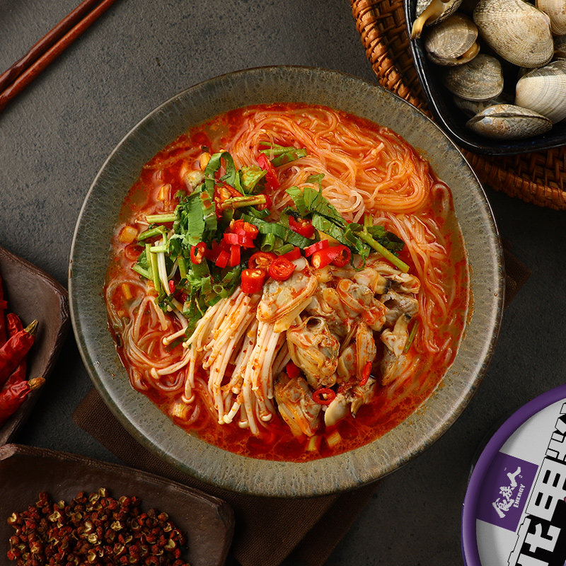 食族人花甲粉重庆小面螺蛳拌面8桶