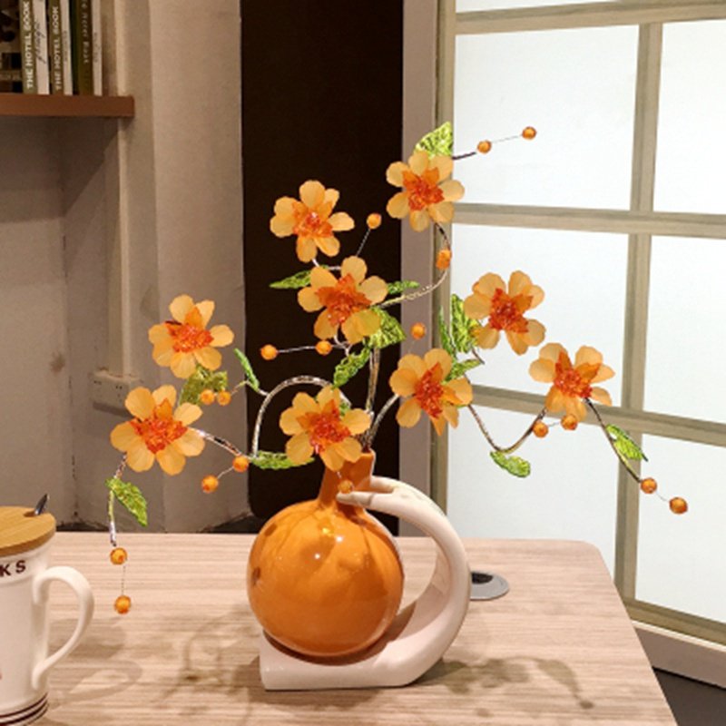 家居客厅摆件陶瓷花插餐桌台面小清新书房插花创意电视柜装饰花器