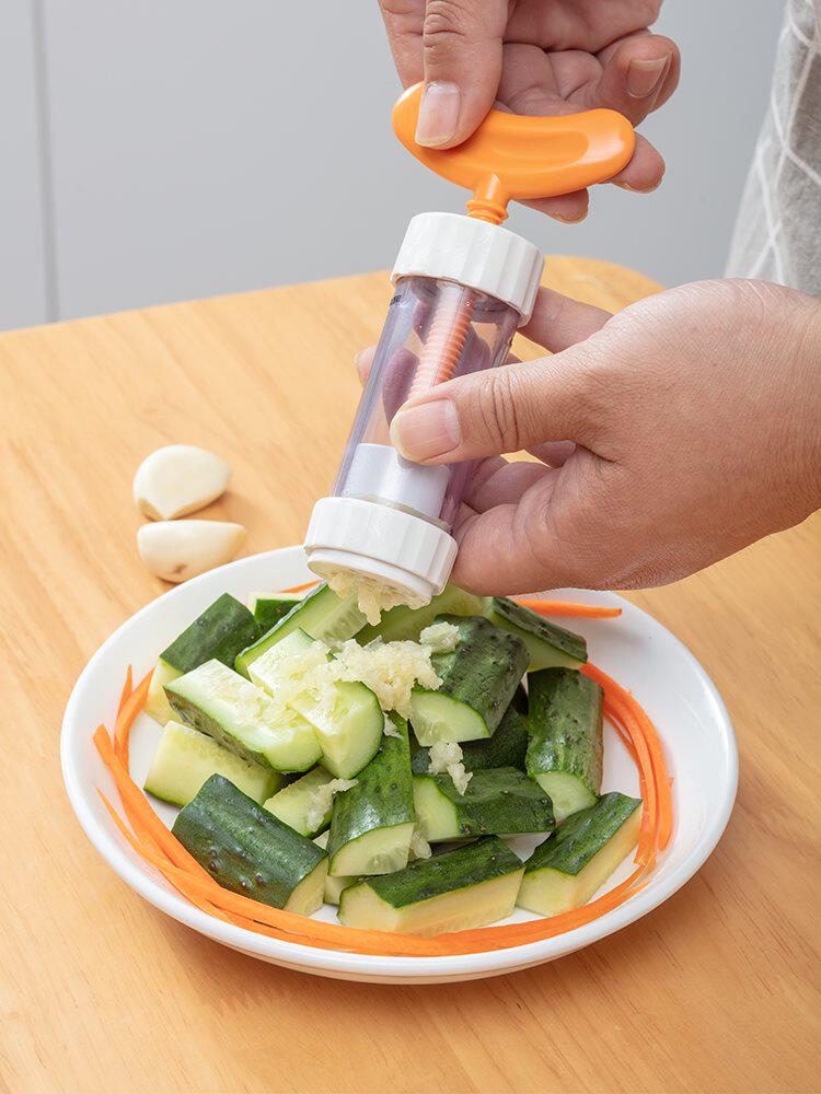 日本原装进口家用小型手动压蒜器厨房姜末蒜蓉捣碎机按压式蒜末器