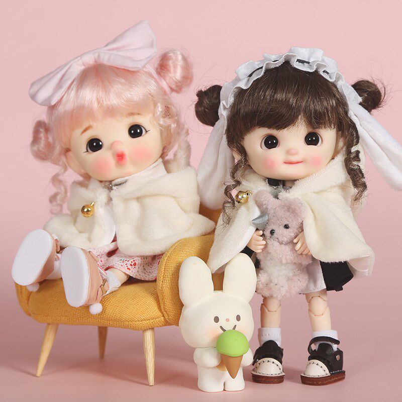 情人节礼物ob11娃头关节娃娃蛋蛋笑笑小酒酒窝bjd娃娃