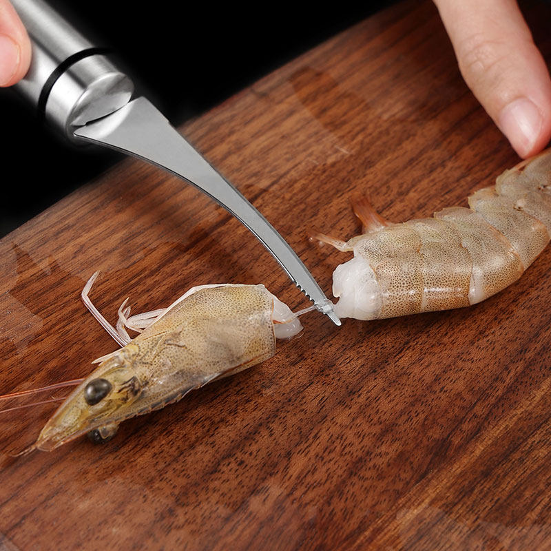 启淏家用不锈钢剥虾神器皮皮虾小龙虾开虾背去挑虾剥壳