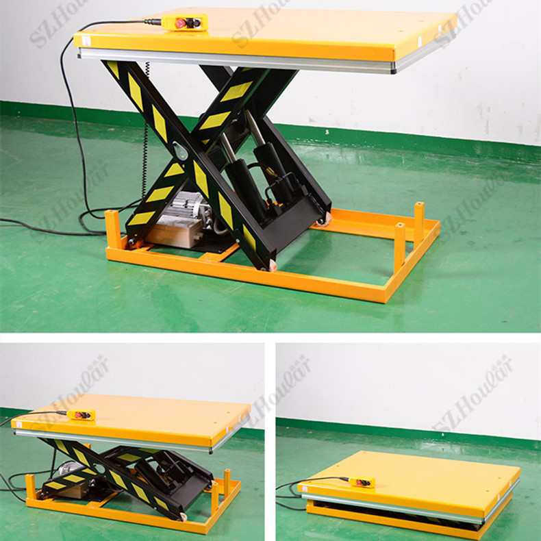 szhoular好拉hw1001自动升降平台小型液压电动固定式升降台