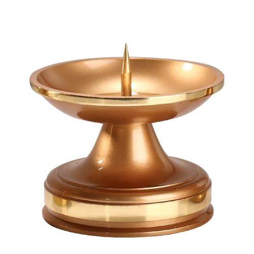 烛台供佛一对纯铜家用祭祀蜡烛室内佛前黄铜烛台