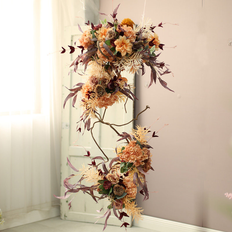 仿真花藤树藤缠绕垂吊花酒酒店客厅橱窗装饰仿真花