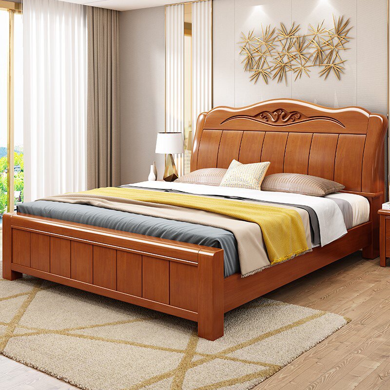 主人骨架1.8x2.0床架实木人床房婚床铺木架松木实木床