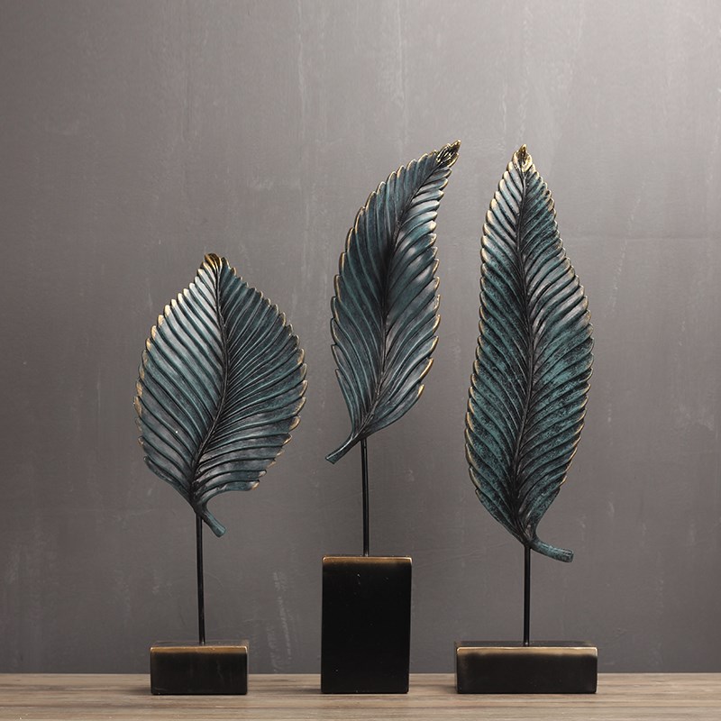 美式装饰品玄关摆设芭蕉芭蕉树树叶工艺品创意样板房摆件