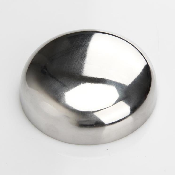 管帽封头卫生镜面平底不锈钢管堵加厚抛光大口径管帽