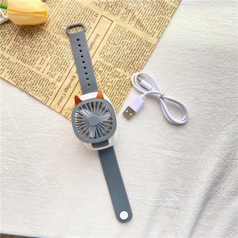 风扇多功能学生便捷迷你可爱网红户外手持手表迷你风扇