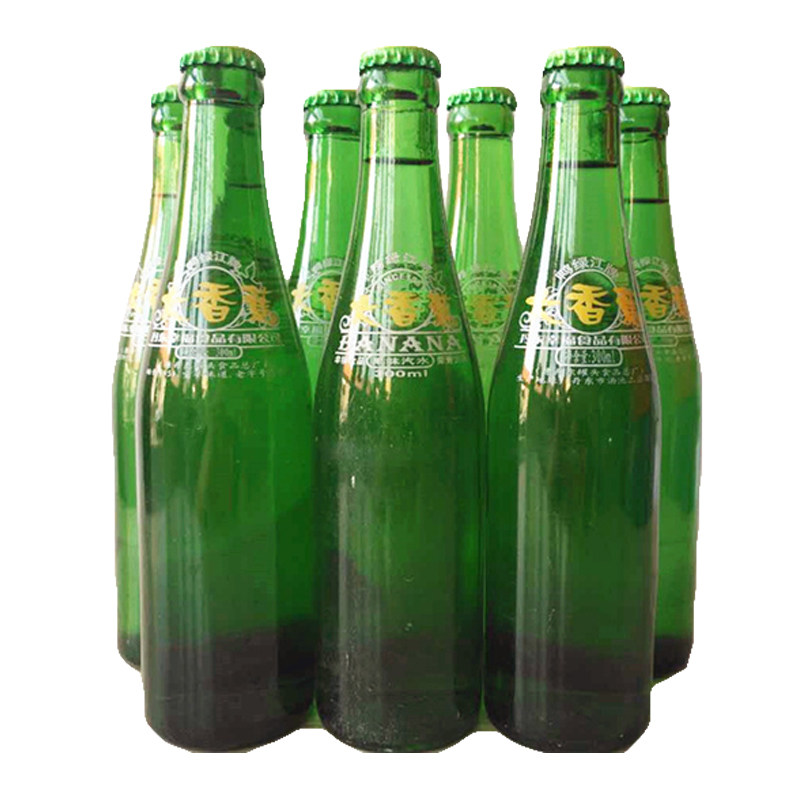 汽水玻璃瓶香蕉丹东鸭绿江碳酸饮料怀旧碳酸饮料