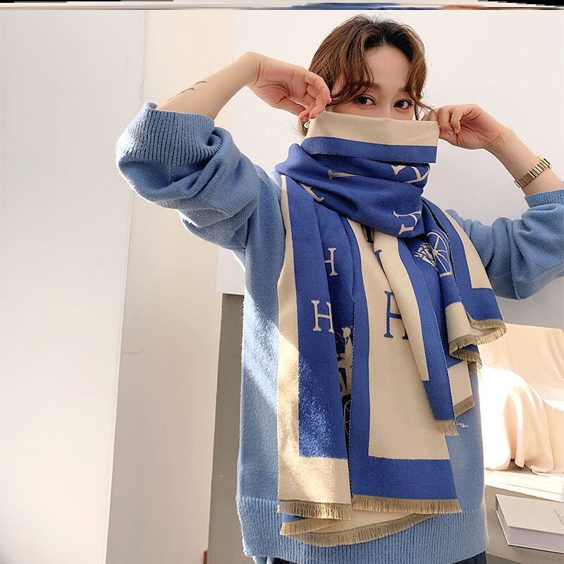 2020流行围巾女士少女生日女生个性潮流字母围巾