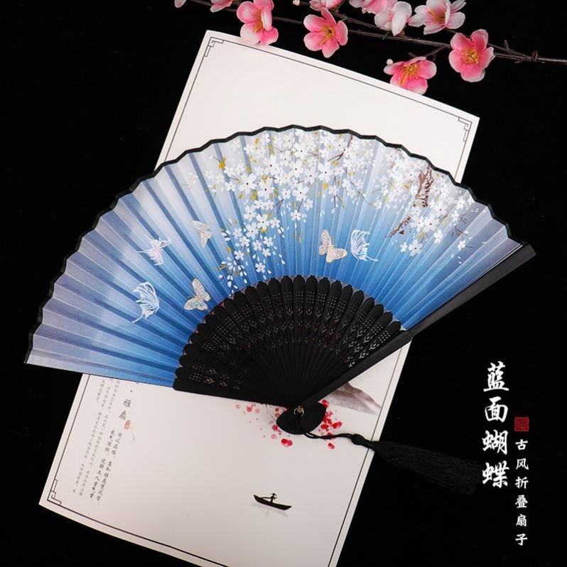扇子折扇竹子手工个性创意意中国风法式廷扇女扇子