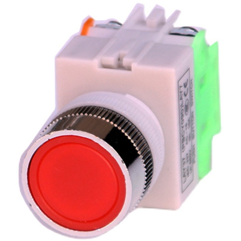 lay7pbcy090lay37复位平头按钮开关冲床机配电箱开孔按钮