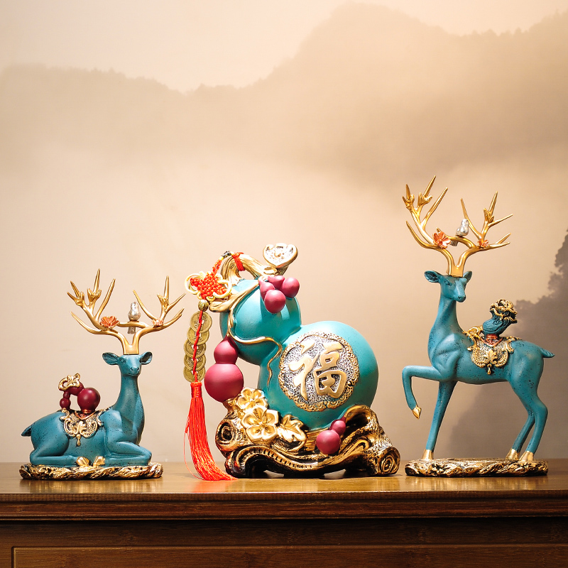 进门门口入户玄关葫芦摆件存储钱罐客厅电视柜摆件