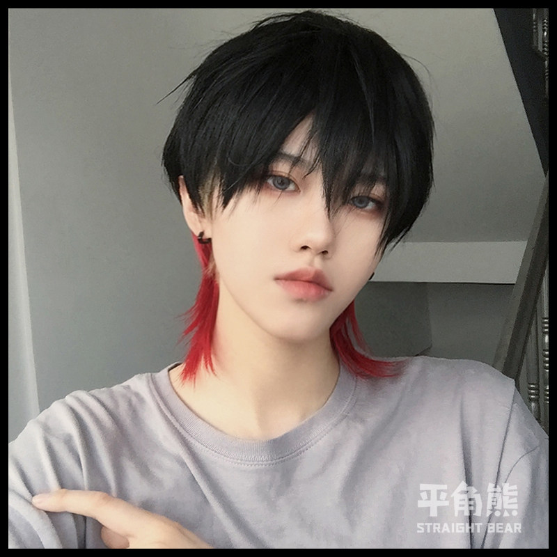 平角熊男假发帅气短发正太基佬毛cos狼尾个性日常整顶假发