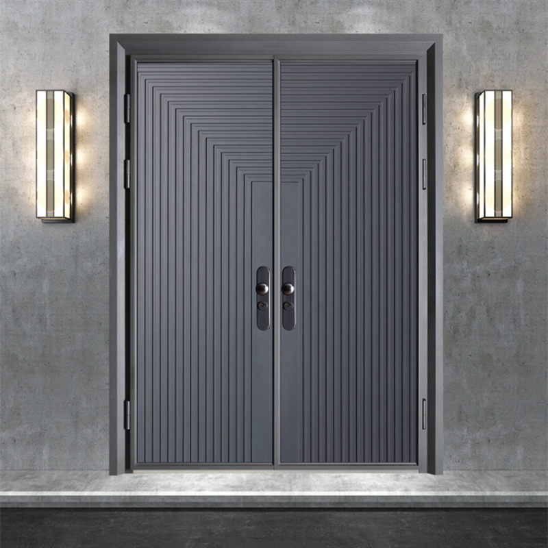 铸铝门豪华别墅大门双开防爆门子母门精雕防盗门进户门