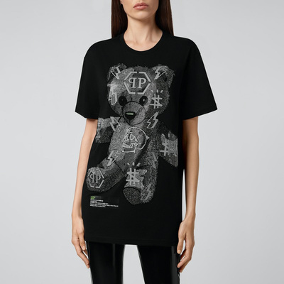 泰迪熊philipppleint男女图案圆领菲利普普兰t恤
