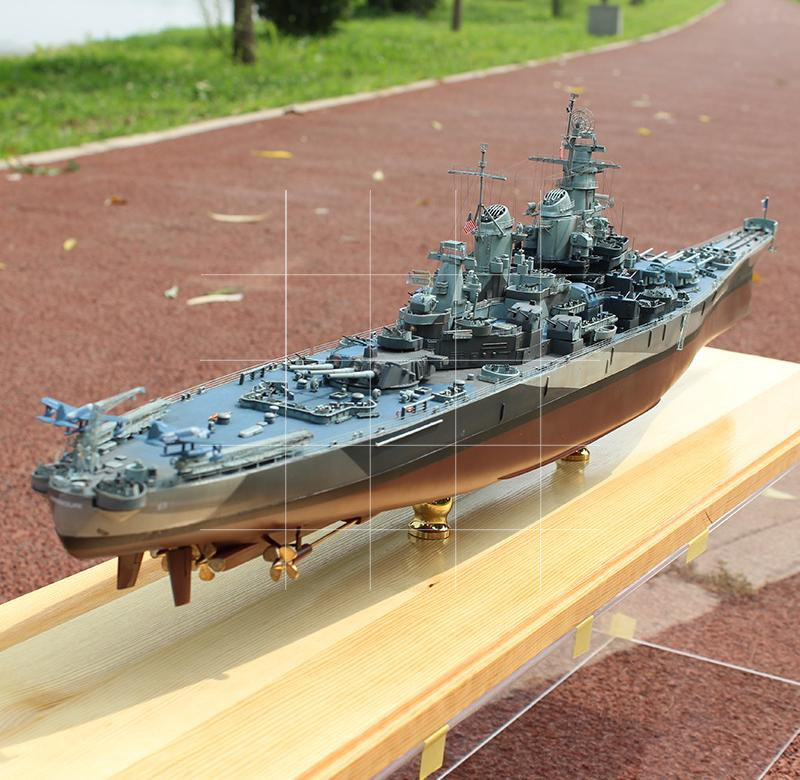 拼装模型350o密苏里战列舰bb63阿华战舰船模舰艇军舰