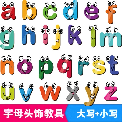 创意英文字母汉语拼音卡通头饰声母韵母早教教具头饰