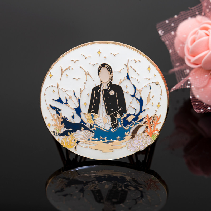 tnt时代少年团宋亚轩周边鲸落予轩金属徽章胸针